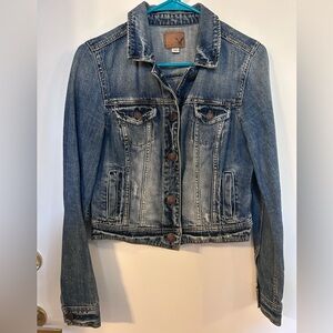 American Eagle Outfitters Women’s Distressed Blue Jean Jacket size S